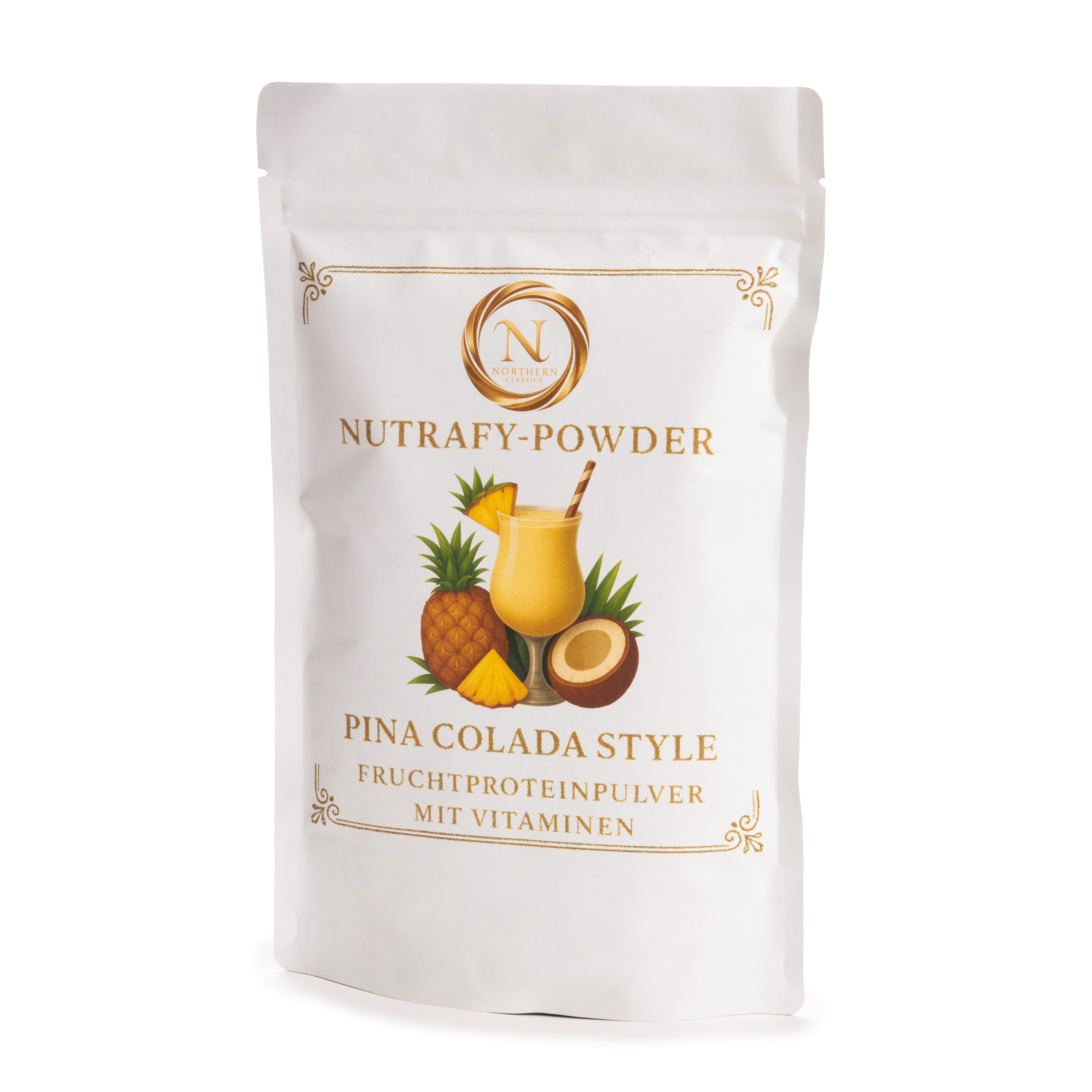 Nutrafy Powder – Pina Colada Style; Proteinfruchtpulver mit Vitaminen, 500g Tüte