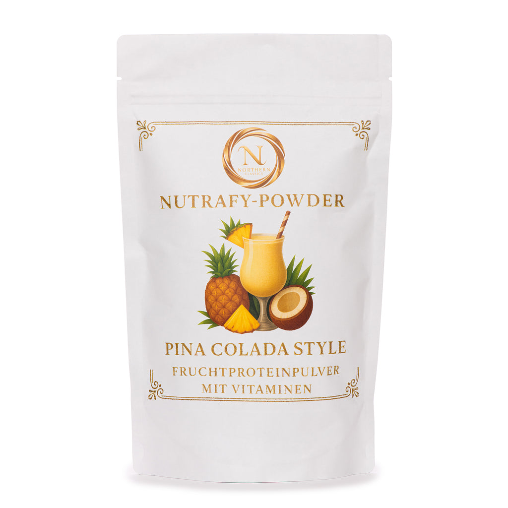 Nutrafy Powder – Pina Colada Style; Proteinfruchtpulver mit Vitaminen, 500g Tüte
